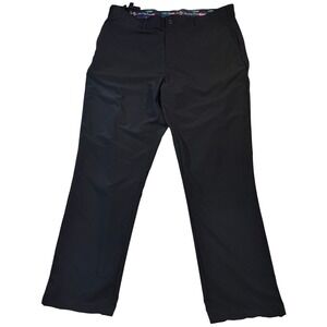 Birdie & Bound Mens Black Golf Pants Flat Front Straight Leg Size 40x32‎